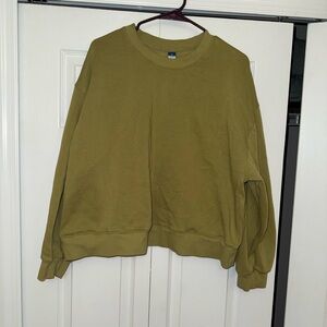 Olive Green cropped Sweatshirt old navy